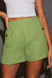 Sleeveless Buttoned Vest and Shorts Set
