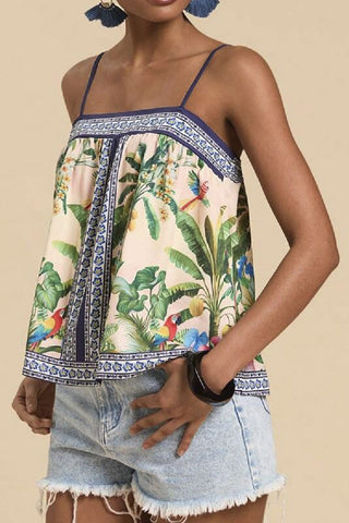 Tropical Print Tank Top