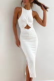 Cut-Out Midi Dress
