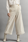 High-Waisted Wide-Leg Casual Pants