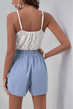 Tie-Waist Lace Romper