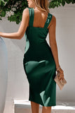 Elegant Draped Sleeveless Dress