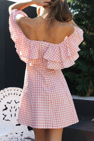 Off-Shoulder Ruffle Casual Dress
