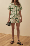 Geometric Print Short Set