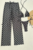 Polka Dot Bikini Set with Cover-Up