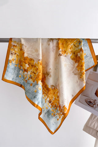 Floral Satin Finish Neck Scarf