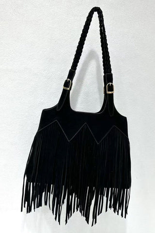 Braid-Handle Fringe Tote