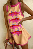 Ocean Inspired Sleeveless Shift Dress