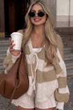 Striped Knit Tie-Front Cardigan