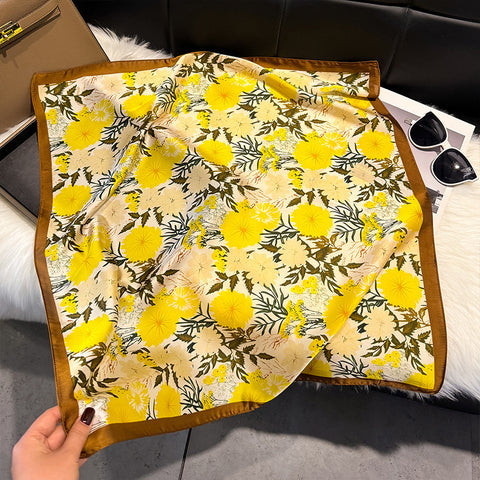 Floral-Print Square Scarf
