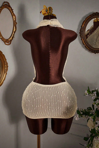 Open-Front Knit Mini Dress
