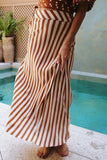 Polka Dot and Stripe Wrap Skirt Set