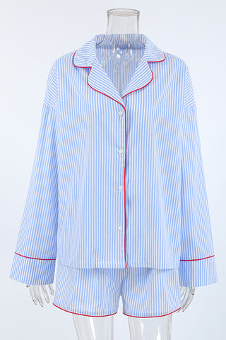 Classic Striped Pajama Short Set