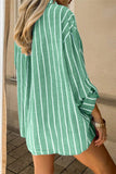 Striped Button-Up T-Shirt