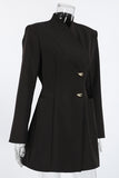 Elegant Button-Front Blazer Dress