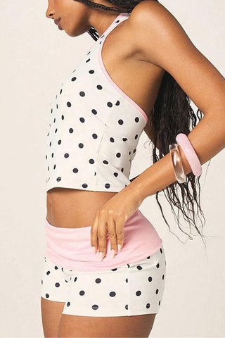 Halter Polka Dot Short Set