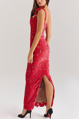 Bow-Detail Evening Dress