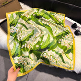 Floral-Print Square Scarf
