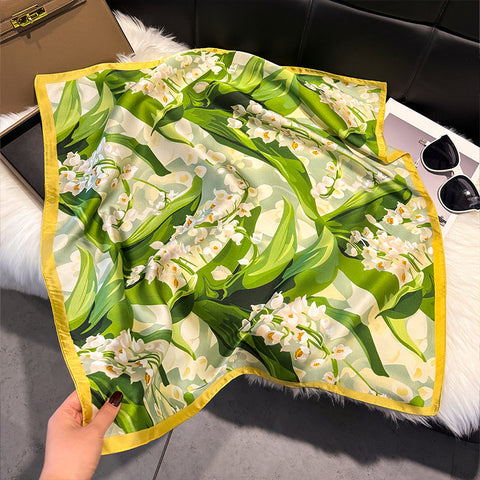 Floral-Print Square Scarf