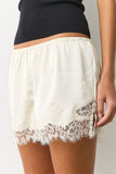 Lace Trim Casual Shorts