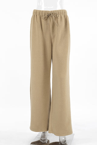 Relaxed-Fit Drawstring Casual Pants