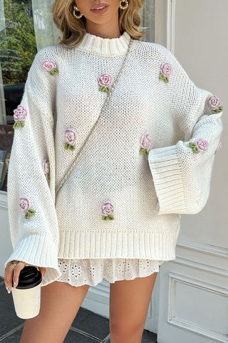 Floral Knit Sweater