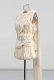 Draped Shoulder Detail Evening Dress