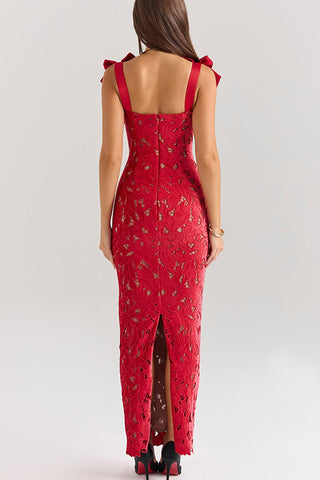 Bow-Detail Evening Dress