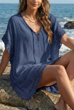 V-Neck Lace-Trim Blouse