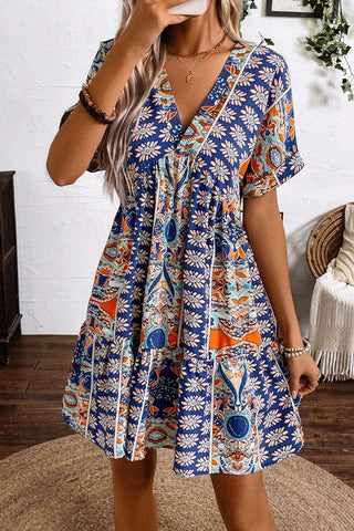 Bohemian Print Relaxed Casual Dress