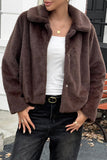 Chic Snap-Front Faux Fur Coat