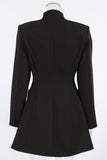 Elegant Button-Front Blazer Dress