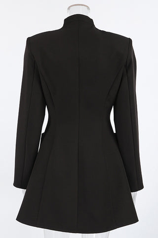 Elegant Button-Front Blazer Dress