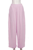 Elastic Waist Wide-Leg Casual Pants