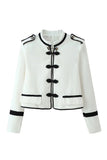 Military-Inspired Trim Jacket