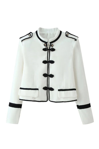 Military-Inspired Trim Jacket