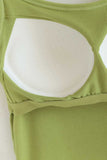 Ribbed Scoop Neck Sleeveless Tank Top