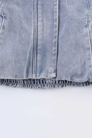 Stand Collar Zip-Up Drawstring Hem Jacket