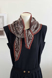 Paisley Print Knit Triangle Scarf