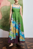 Floral Square Neck Maxi Dress