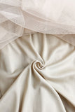 Sheer Mesh Overlay A-Line Skirt