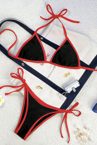 Tie-Back Halter Bikini Sets
