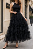 Ruffle Tiered Midi Skirt