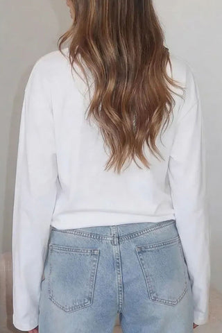 Graphic Print Crew Neck Long Sleeve T-Shirt