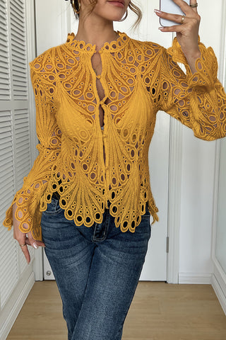 Elegant Eyelet Lace Blouse