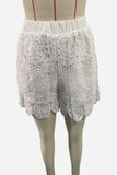 High-Waist Lace Casual Shorts