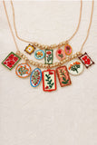 Floral Pendant Layered Necklace