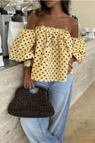 Off-Shoulder Polka Dot Top