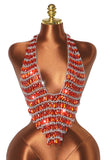 Beaded Halter Chain-Link Tank