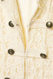 Lace Double-Breasted Military Jacket